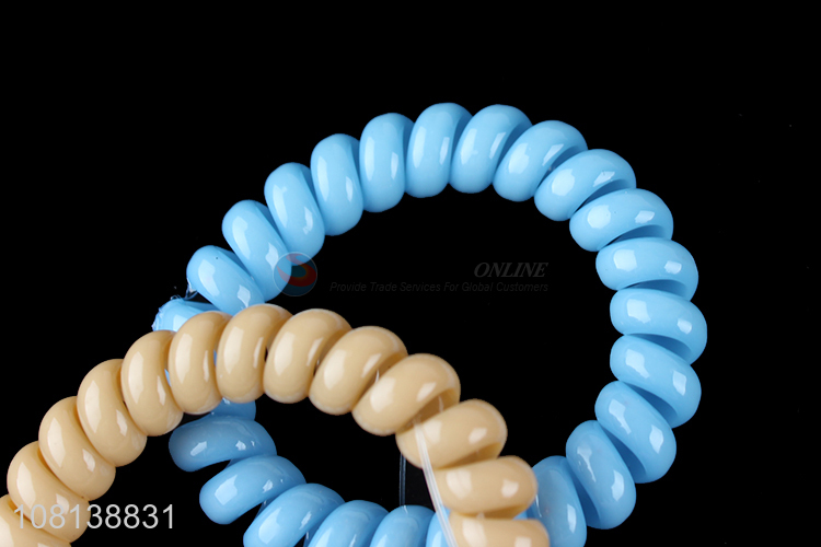 Hot selling bright color coil hair bands hair accessories