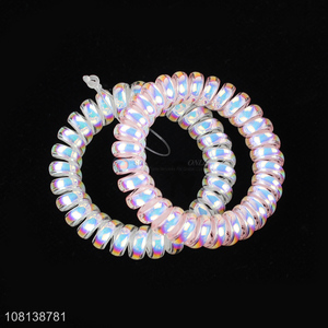 Best selling metallic coil hair bands hair accessories