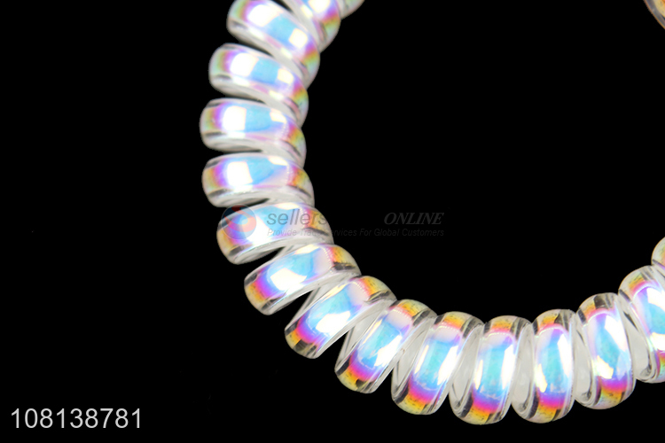 Best selling metallic coil hair bands hair accessories