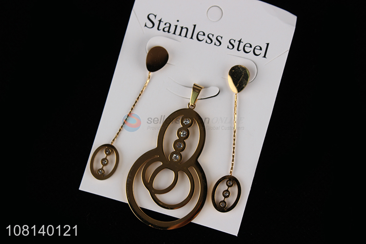 Good selling stainless steel long style ear studs set