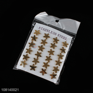 Good quality star shape stainless steel ear studs earrings