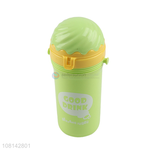 Most popular plastic reusable water bottle cup with straw