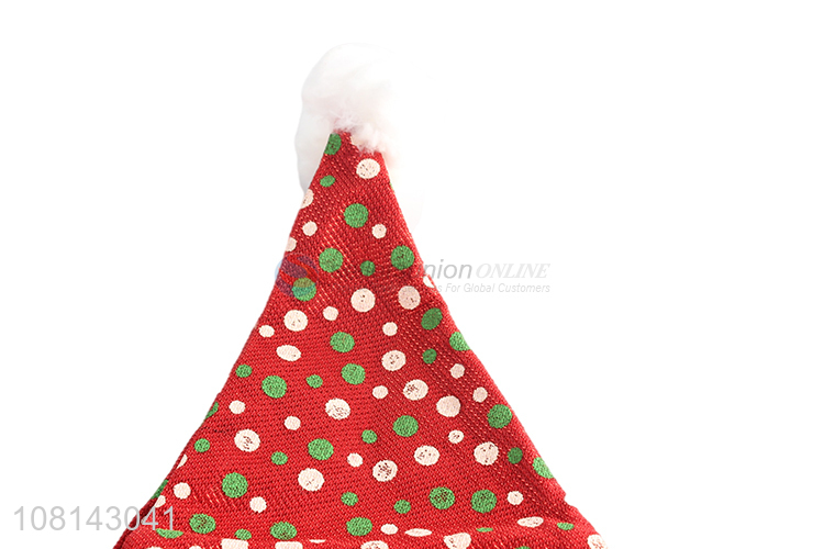 Good sale colorful dot printed Christmas hat holiday hat