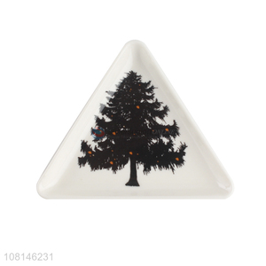 Wholesale Ceramic Plate Triangle Dessert Plate Serving Dish