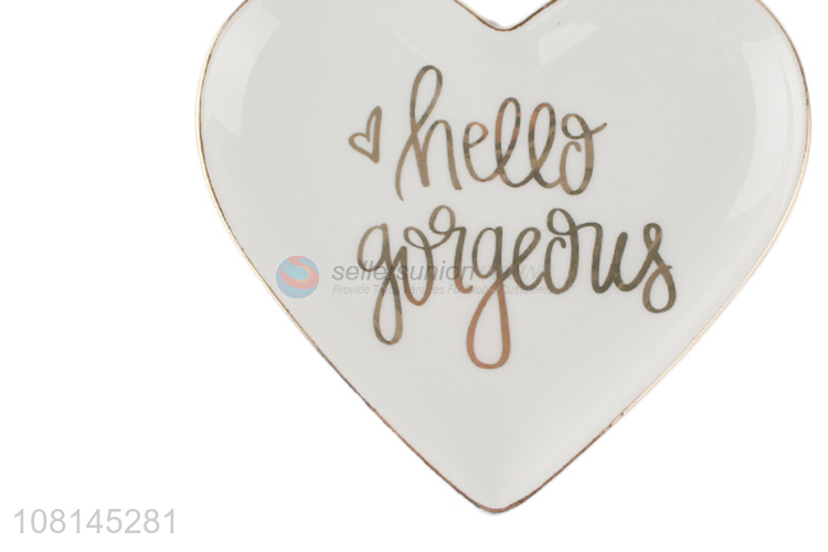 New Arrival Ceramic Plate Fashion Heart-Shaped Saucer