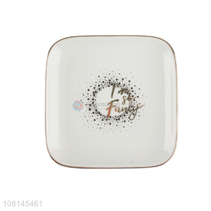 Wholesale European Style Tableware Ceramic Plate Square Plate