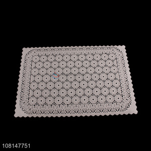 Yiwu market table decoration hollow-out floral table mat placemat