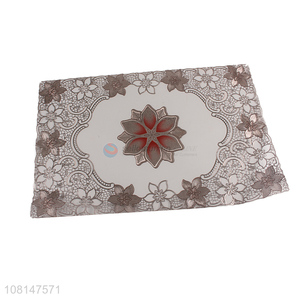 Factory supply delicate hollow-out pvc placemat for kitchen home