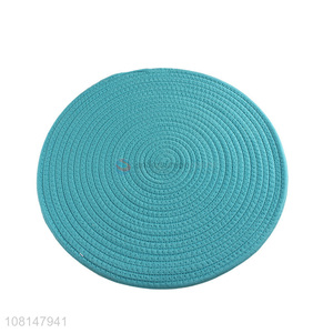 Hot selling anti-slip round woven cotton placemats dining mat