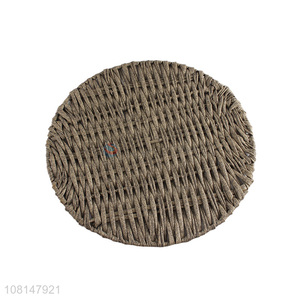 Yiwu market round non-slip rush dining placemat for decoration