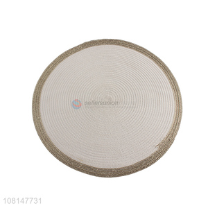 Good quality woven placemats dining table mat with gold brim