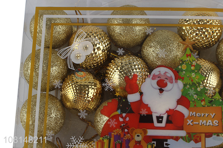 Hot Sale Gold Christmas Ball Christmas Tree Hanging Ornaments