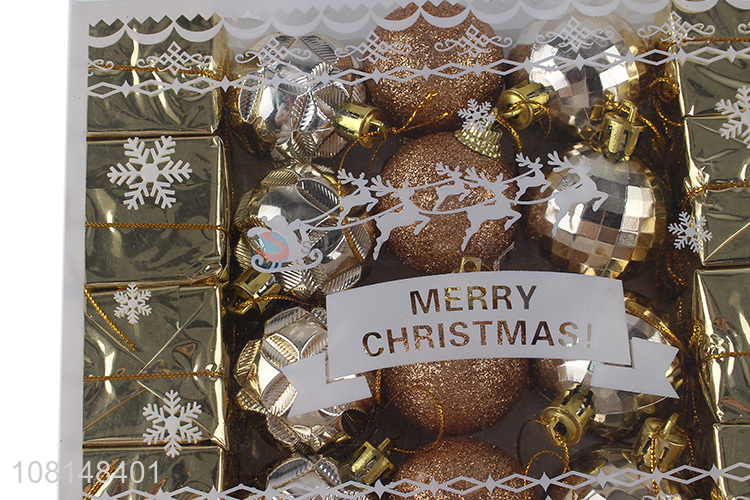 Good Price Gold Christmas Balls Mini Gift Box For Christmas Decoration