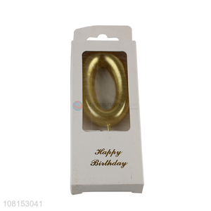 Low price metallic numeral cake candle for party celebration