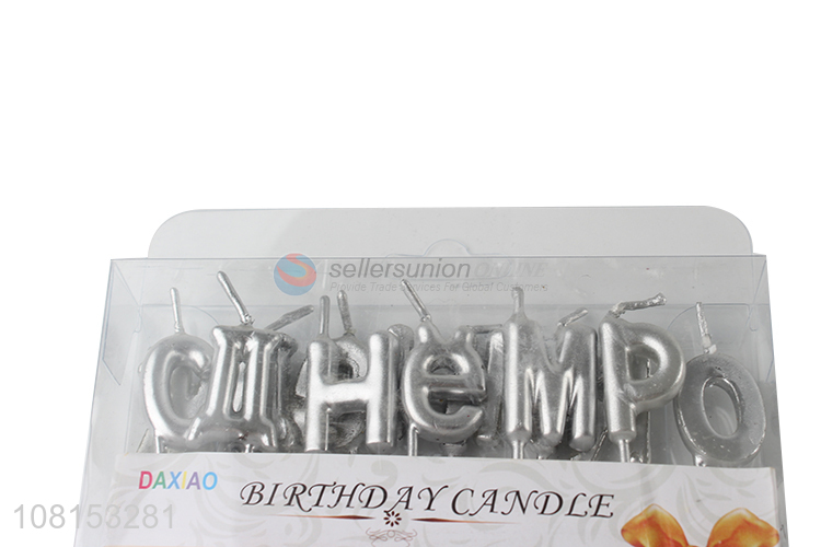 New arrival metallic birthday candles for cake topper decoration