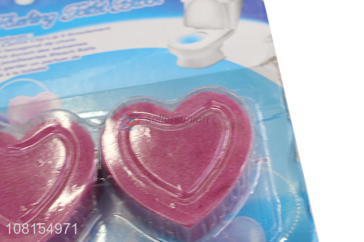 Custom 3 Pieces Heart Shape Toilet Flush Block Toilet Bowl Cleaner