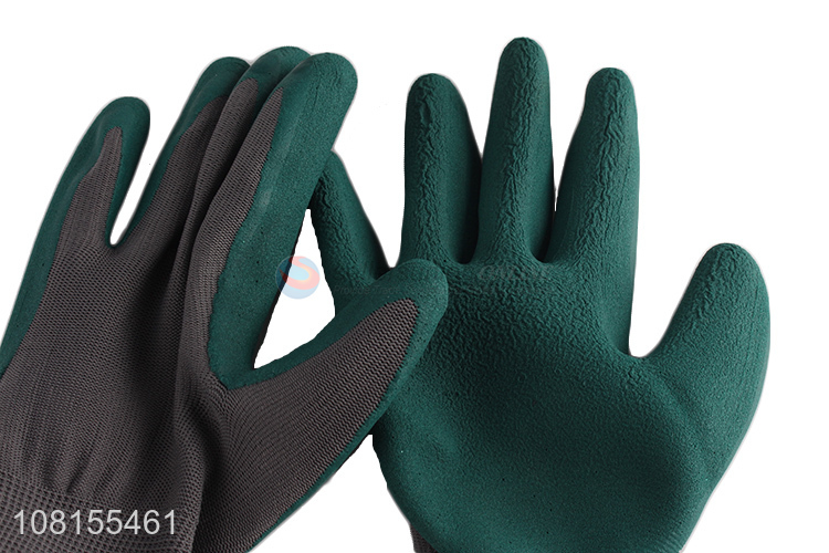 Factory supply multi-use polyester latex foam work gloves