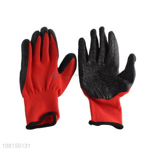 New arrival 21s cotton latex coated crinkle work gloves