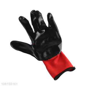 Factory supply 13 stitches polyester nitrile working gloves