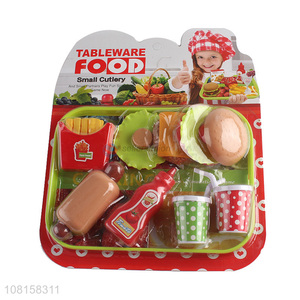 Wholesale kids pretend play plastic fast food set toy