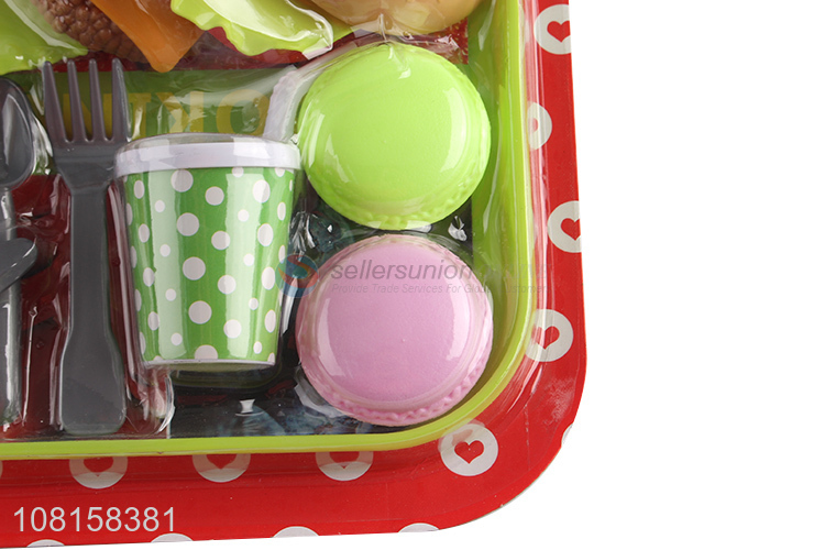 Hot selling plastic pretend play kitchen food toy