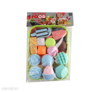 Good sale plastic pretend play kitchen food toy kit