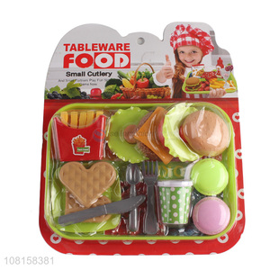 Hot selling plastic pretend play kitchen food toy