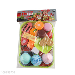 Factory supply pretend play plastic fake food toy set