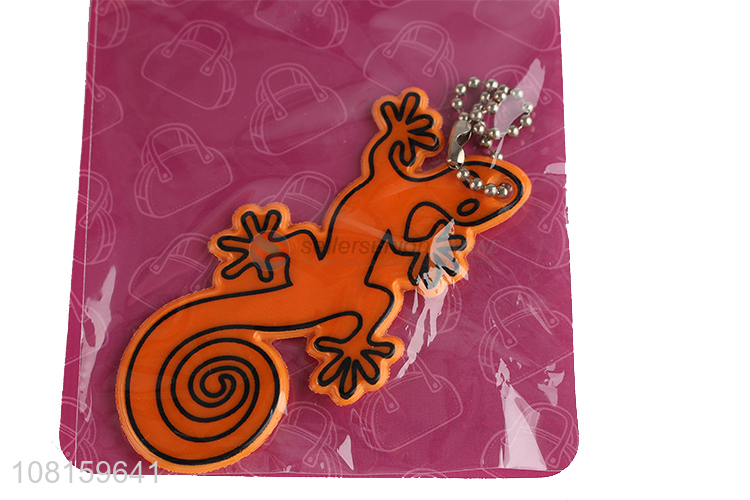 Cute Gecko Shape Reflective Bag Pendant Decorative Keychain