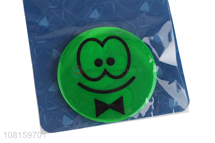 Custom Cartoon Pattern Round Tinplate Safety Pin Reflective Badge