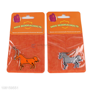 Good Sale Horse Shape Reflective Pendant For Bag And Key