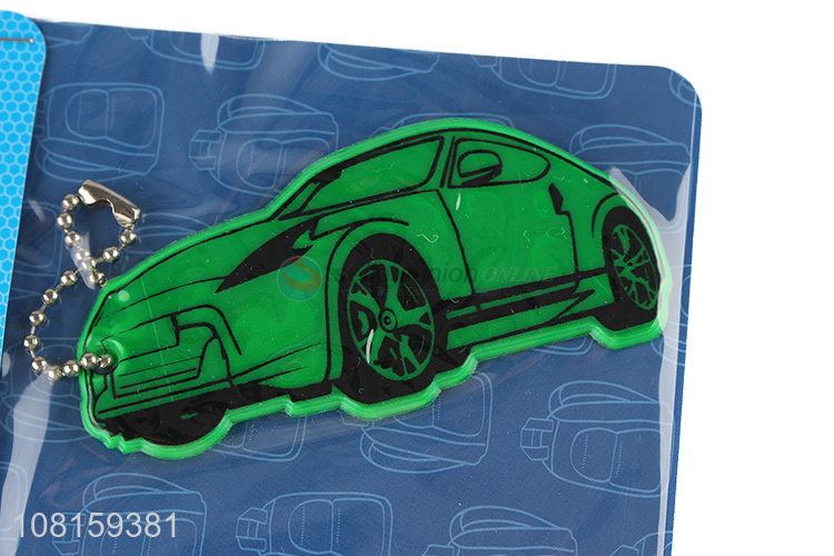 Best Selling Car Shape Safety Reflective Keychain Bag Pendant