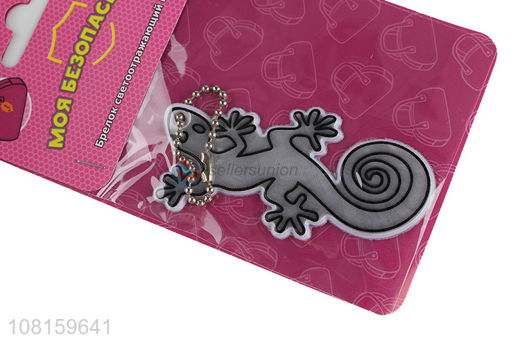 Cute Gecko Shape Reflective Bag Pendant Decorative Keychain