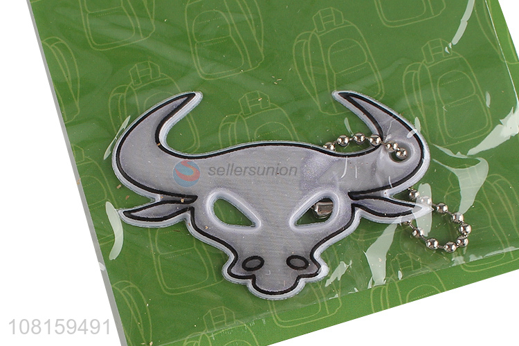High Quality Bull Shape Reflective Keychain Bag Pendant
