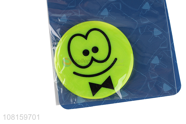 Custom Cartoon Pattern Round Tinplate Safety Pin Reflective Badge