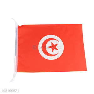 Low price polyester sports event mini hand shaking flags