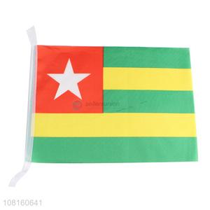 Low price polyester mini national hand shaking flags