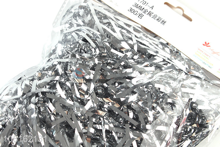 Low price color box filler metallic shred for box decoration