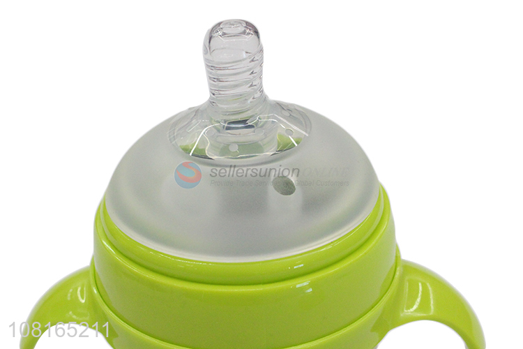 Factory direct sale baby feeding supplies baby bottle with handle