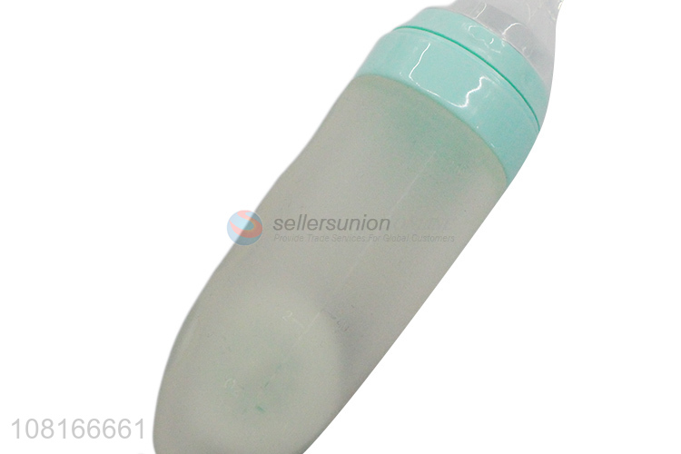 China market creative silicone baby spoon rice cereal bottle