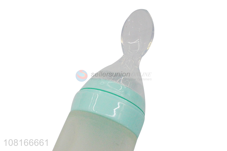 China market creative silicone baby spoon rice cereal bottle