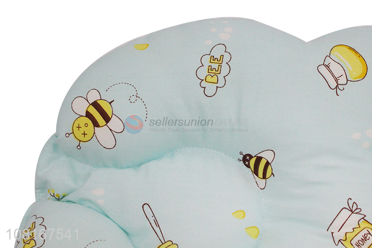 Yiwu direct sale blue printed head fixed pillow for baby