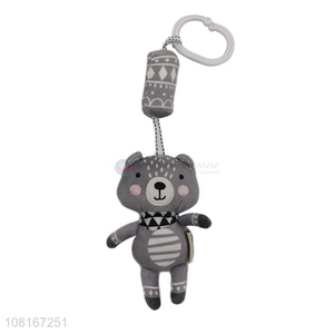 Good wholesale price gray cute bear rattle toy <em>baby</em> <em>teether</em>