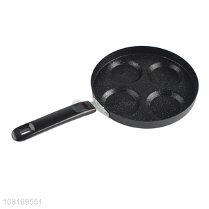 Hot Sale Four Holes Flat Bottom Non-Stick Frying Pan