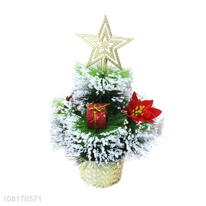 High quality artificial mini Christmas tree potted ornaments