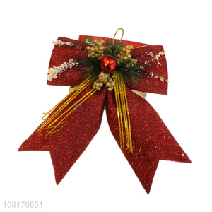 Low price Christmas bows for wreath garland Xmas tree decor