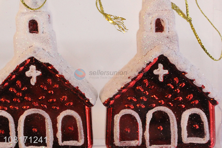 Hot sale Christmas tree hanging decor plastic Christmas snowhouse