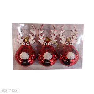 Hot sale plastic Christmas reindeer pendants for tree decoration