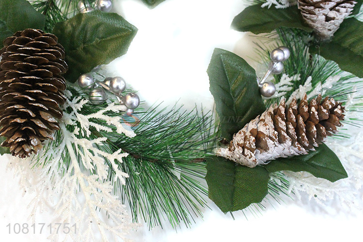 Good quality outdoor Christmas pinecone wreath front door wreath