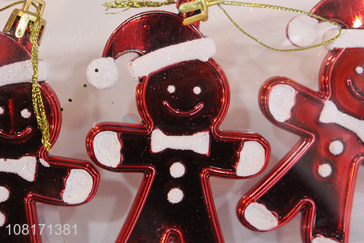 Good quality plastic Christmas gingerbread man holiday ornaments